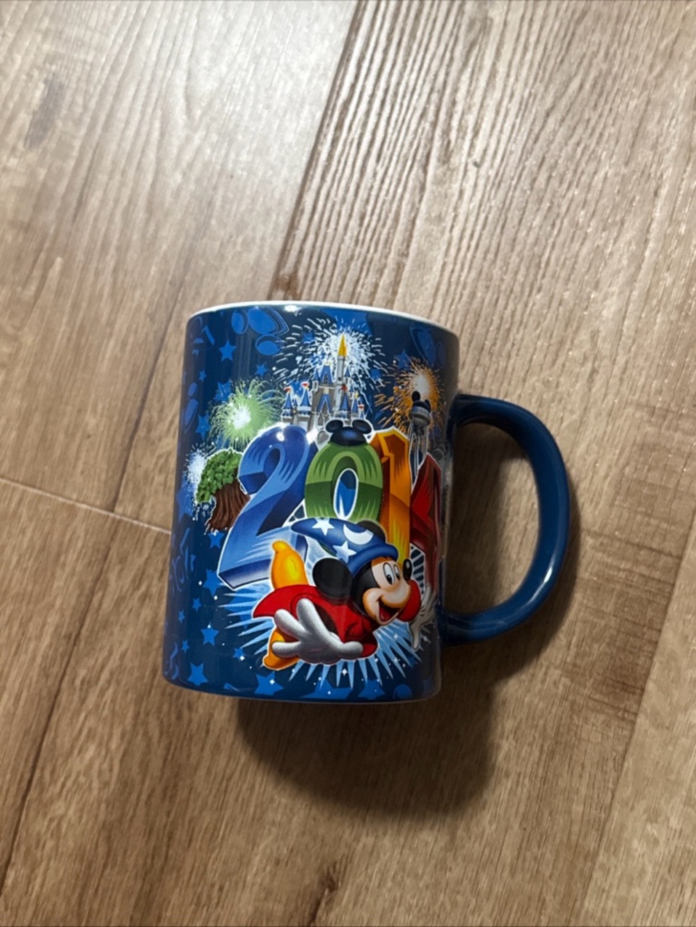 Disney Blue Mickey Mouse 2014 Celebration Ceramic Mug